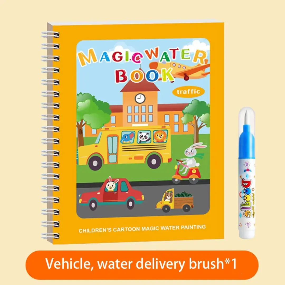 Magical Self-Erasing Watercolour Book Set for Children with Water Brush (Set of 6) My Store