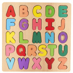 Simple Wooden Shapes, Numbers and Letters Puzzle My Store