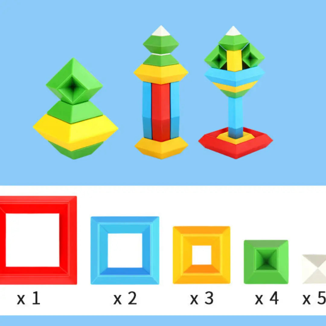 Montessori Pyramid Building Block Toy My Store