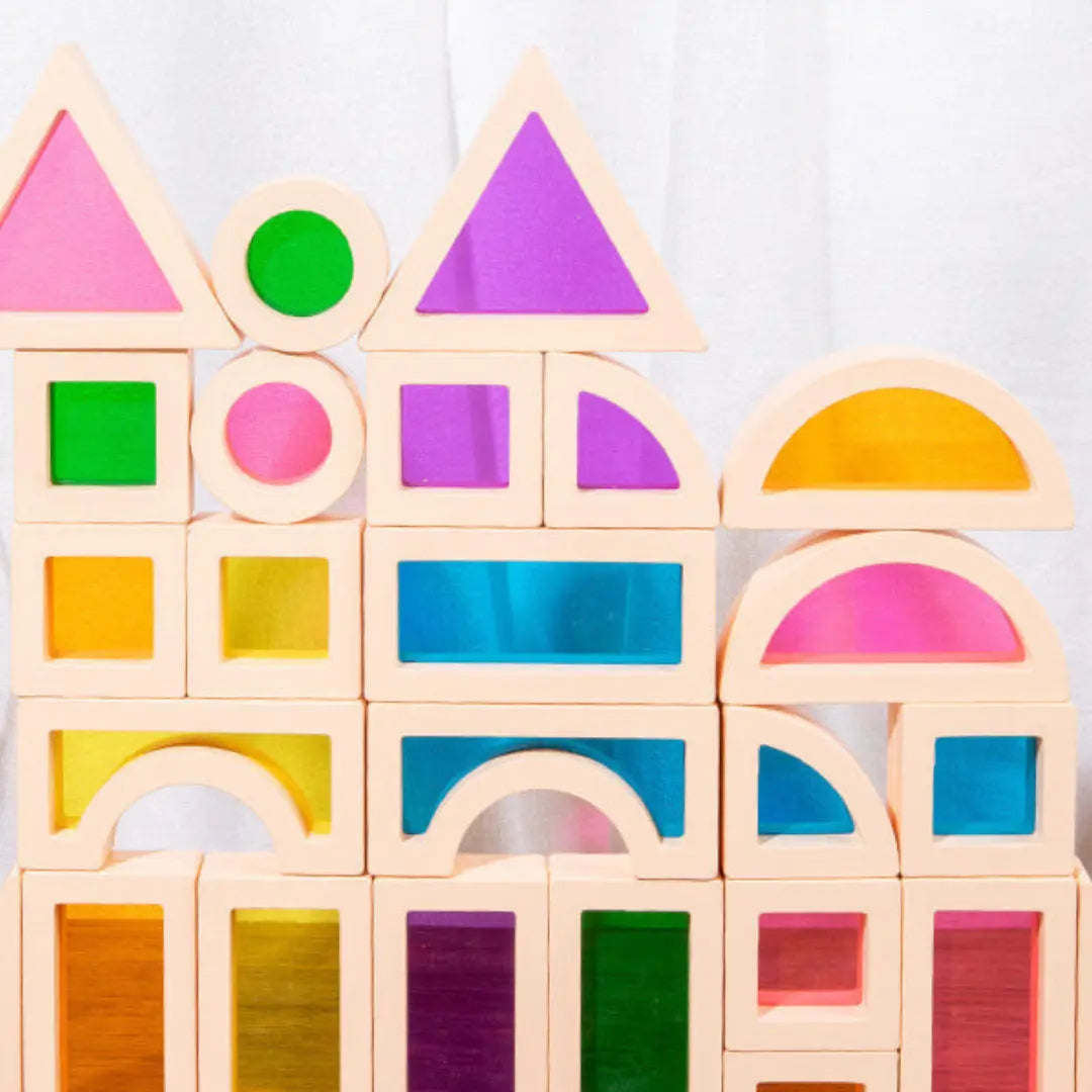 Montessori Wooden Window Building Blocks My Store