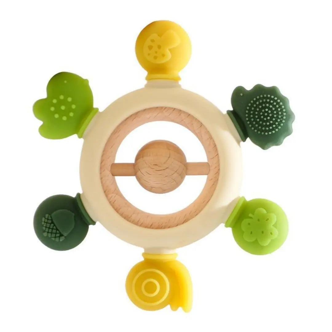 Baby Wooden and Silicone Teething Toy My Store
