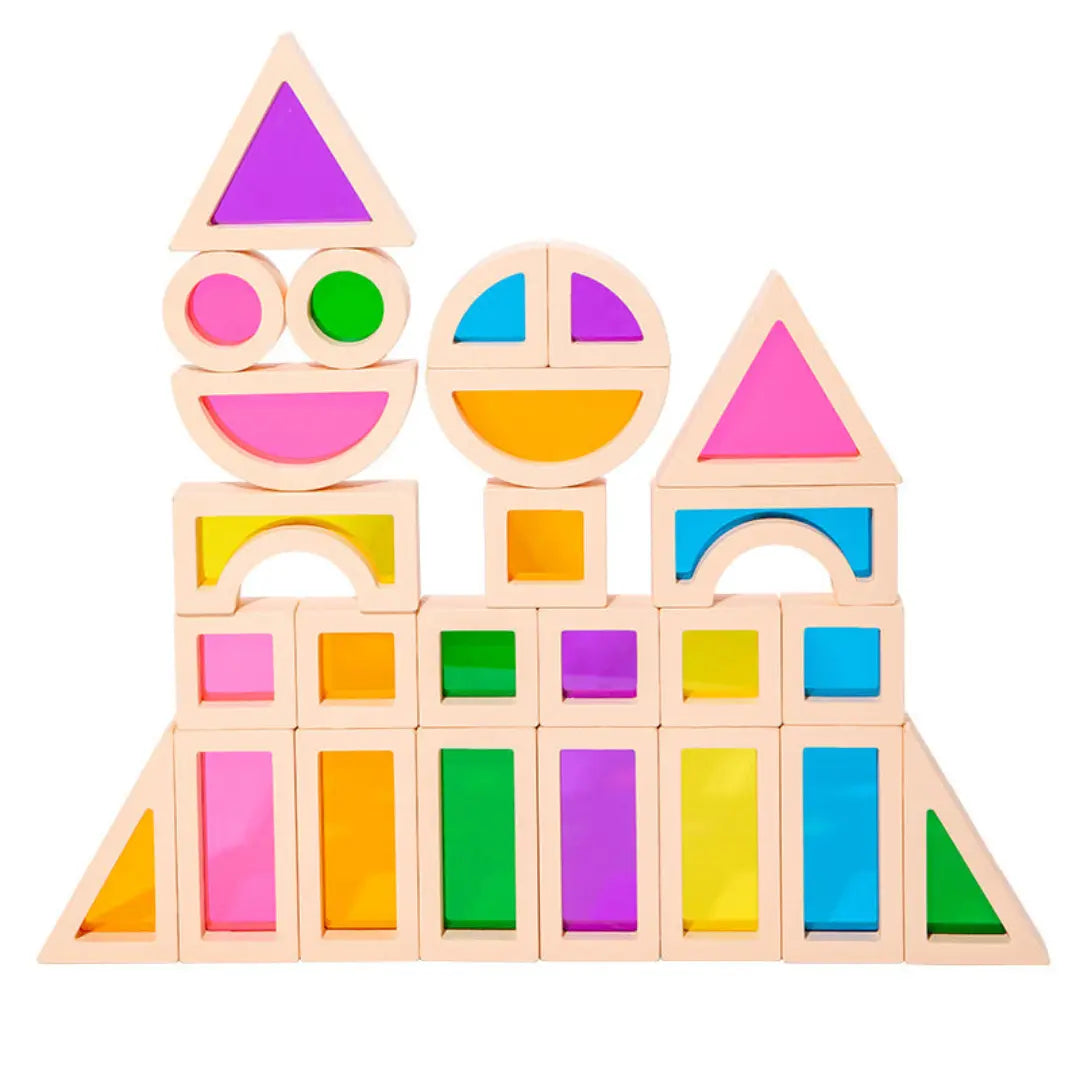 Montessori Wooden Window Building Blocks My Store