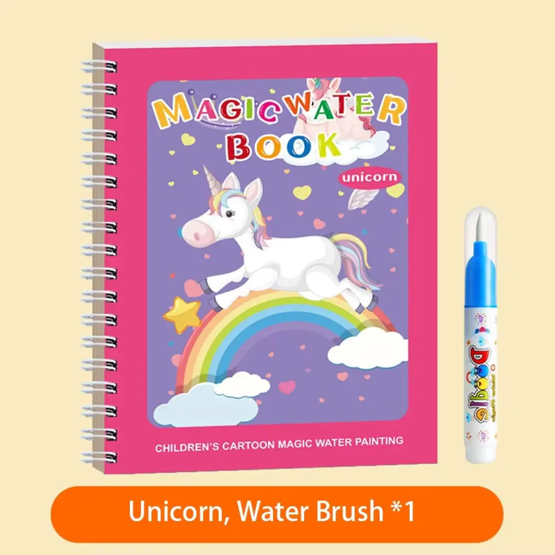 Magical Self-Erasing Watercolour Book Set for Children with Water Brush My Store