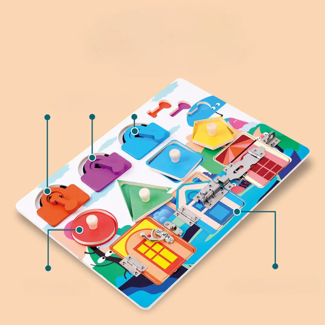 Montessori Activity Board with Various Tasks My Store