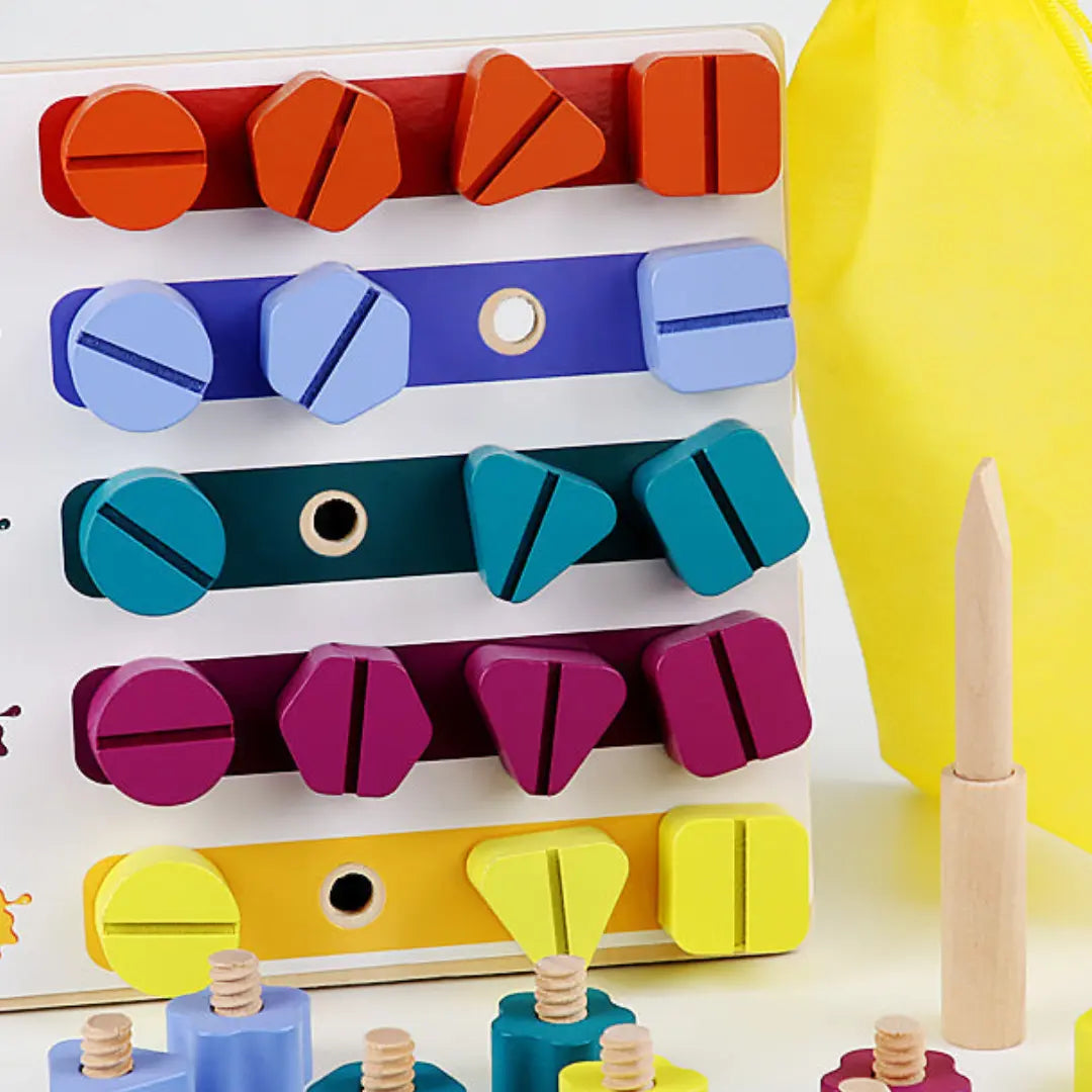 Montessori Screws, Wood, and Colour Toy My Store