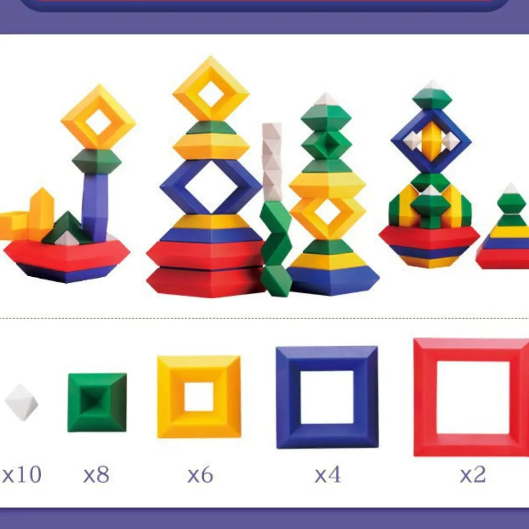 Montessori Pyramid Building Block Toy My Store