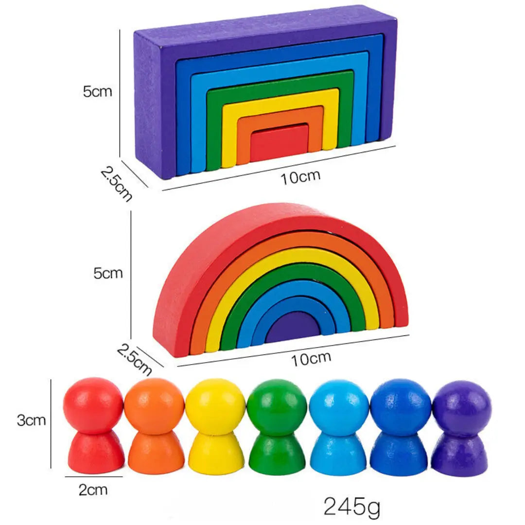 Montessori Coloured Wooden Blocks My Store