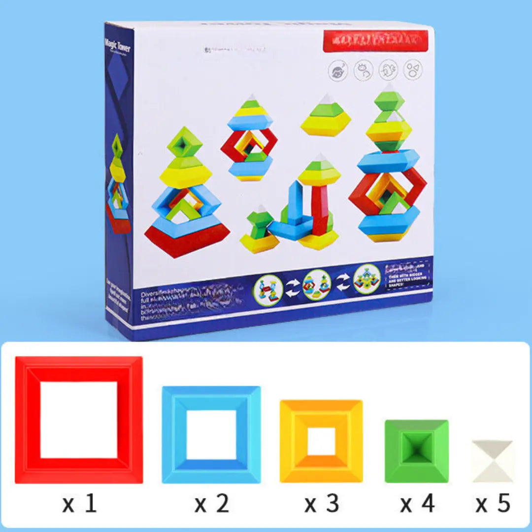 Montessori Pyramid Building Block Toy My Store