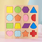 Simple Wooden Shapes, Numbers and Letters Puzzle My Store