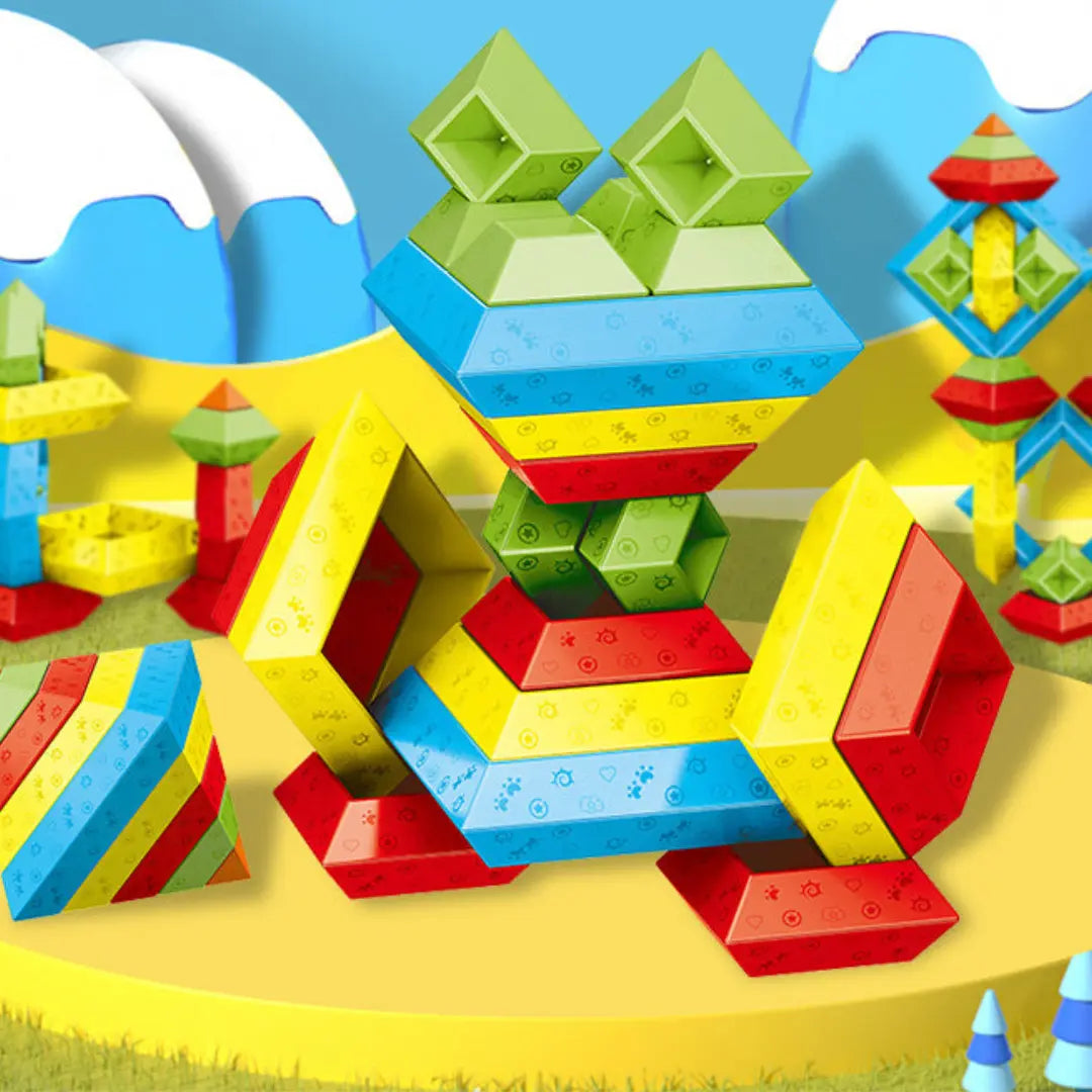 Montessori Pyramid Building Block Toy My Store