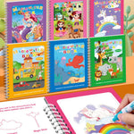 Magical Self-Erasing Watercolour Book Set for Children with Water Brush (Set of 6) My Store