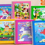 Magical Self-Erasing Watercolour Book Set for Children with Water Brush (Set of 6) My Store
