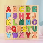 Simple Wooden Shapes, Numbers and Letters Puzzle My Store