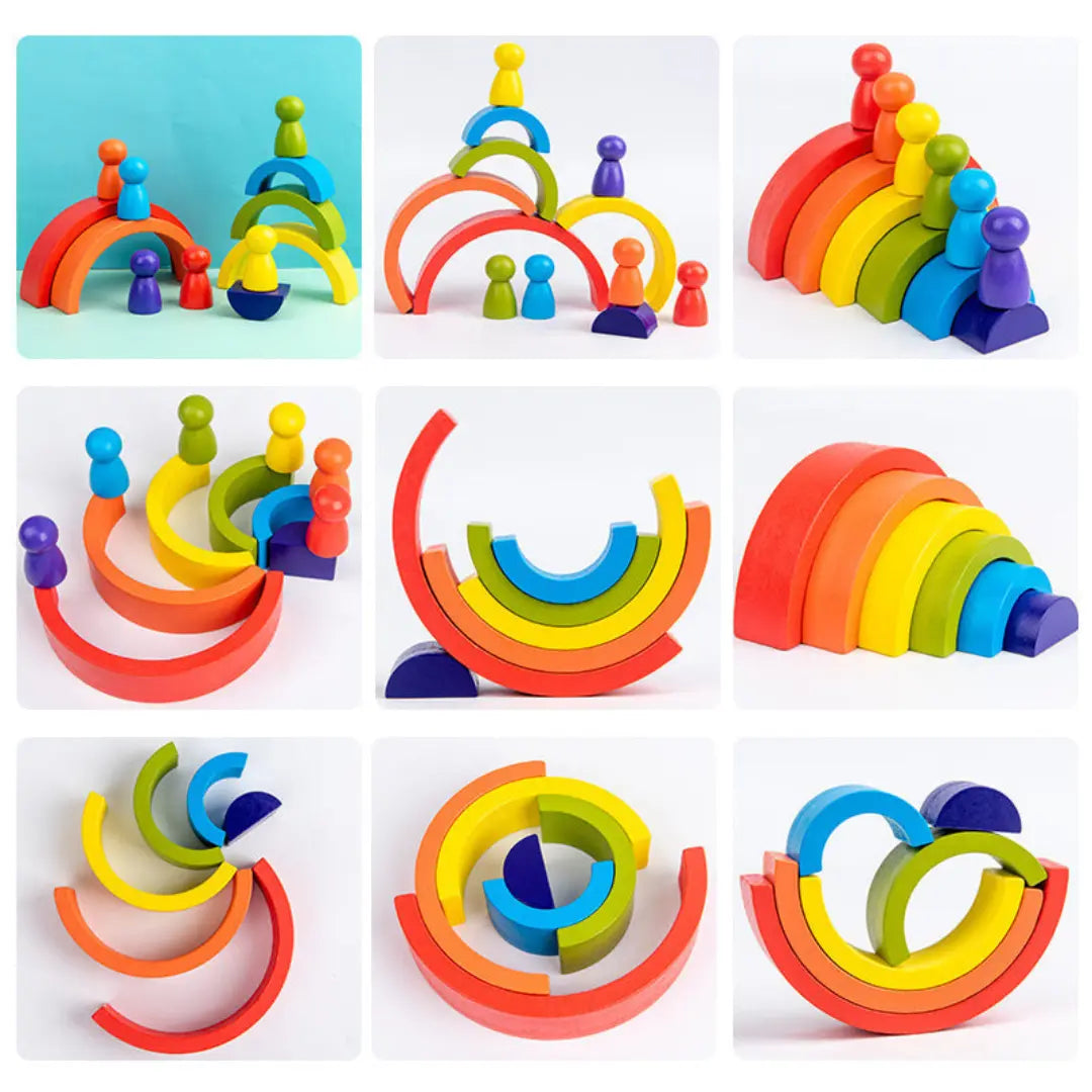Montessori Coloured Wooden Blocks My Store