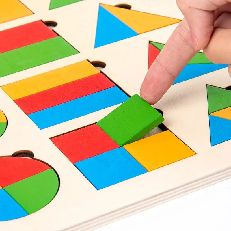 Shape Explorer – Wooden Geometry Puzzle for Toddlers My Store