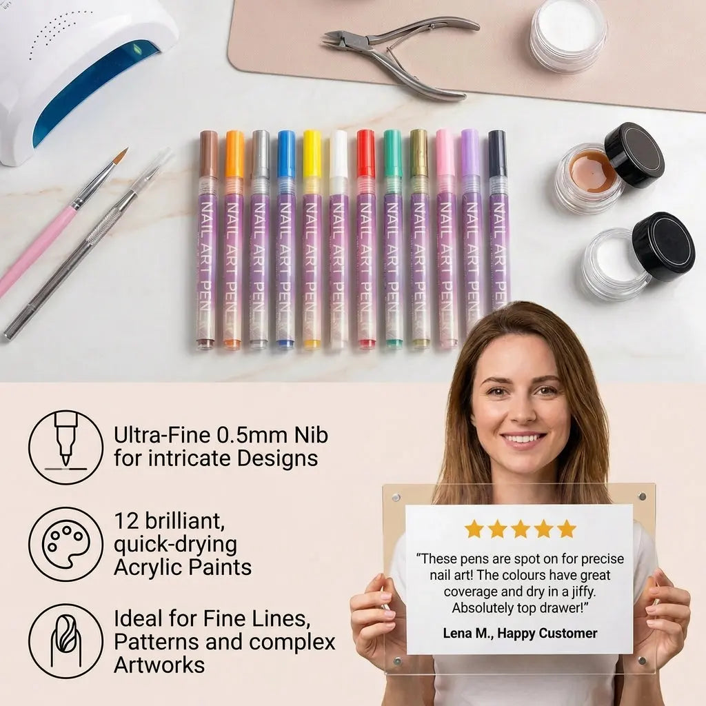 Nail Art Marker Set with Precision Tip – Acrylic Paint Pens for Fine Nail Designs My Store