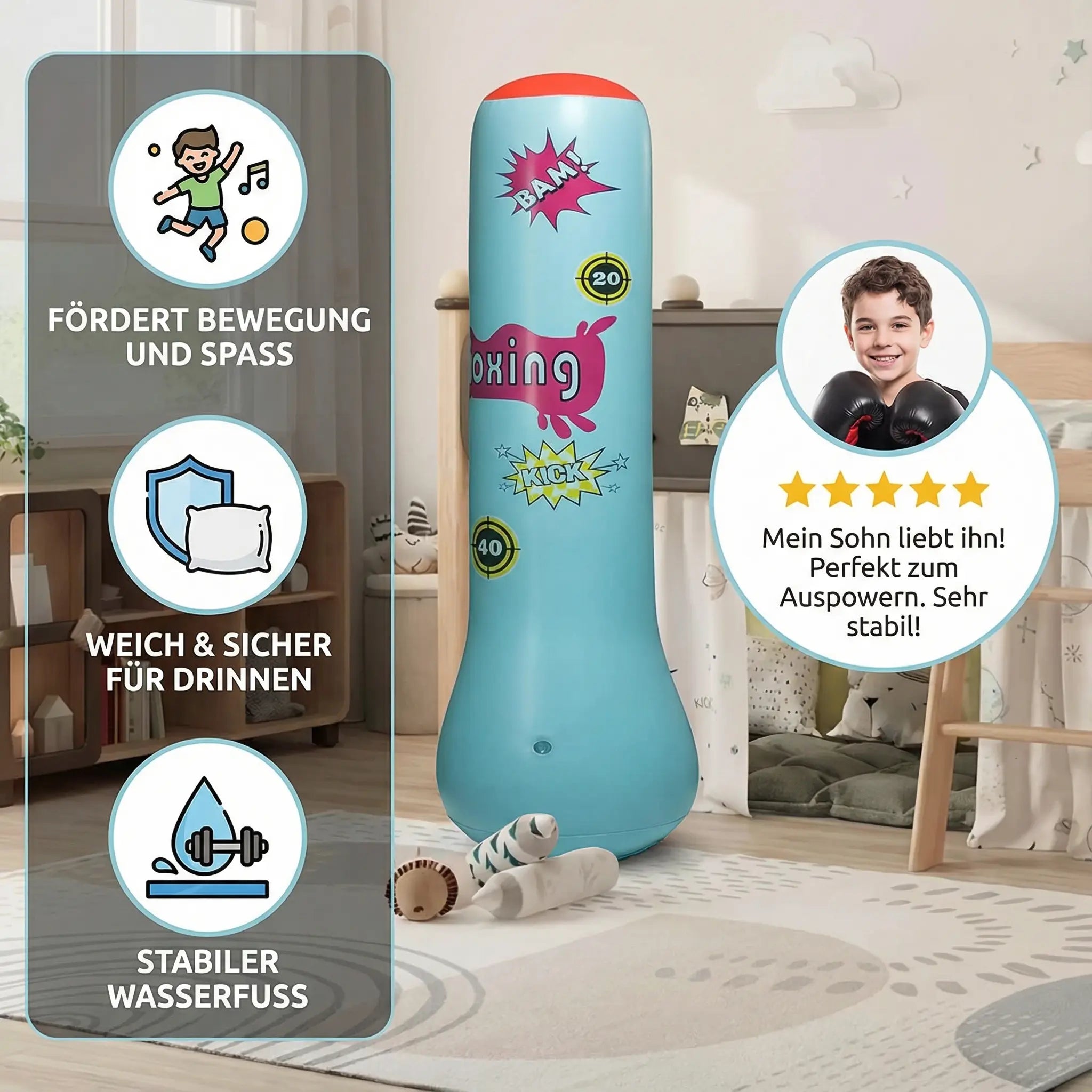Inflatable Children's Punch Bag with Water Filling My Store