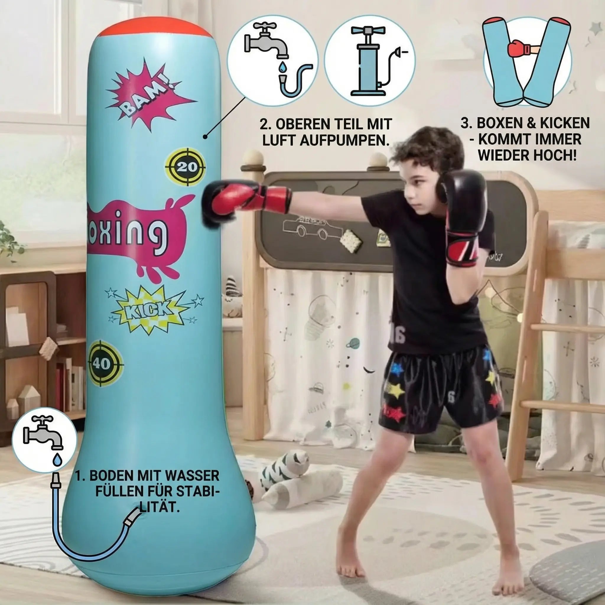 Inflatable Children's Punch Bag with Water Filling My Store