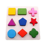 Simple Montessori Shapes and Colours Wooden Puzzle for Toddlers My Store