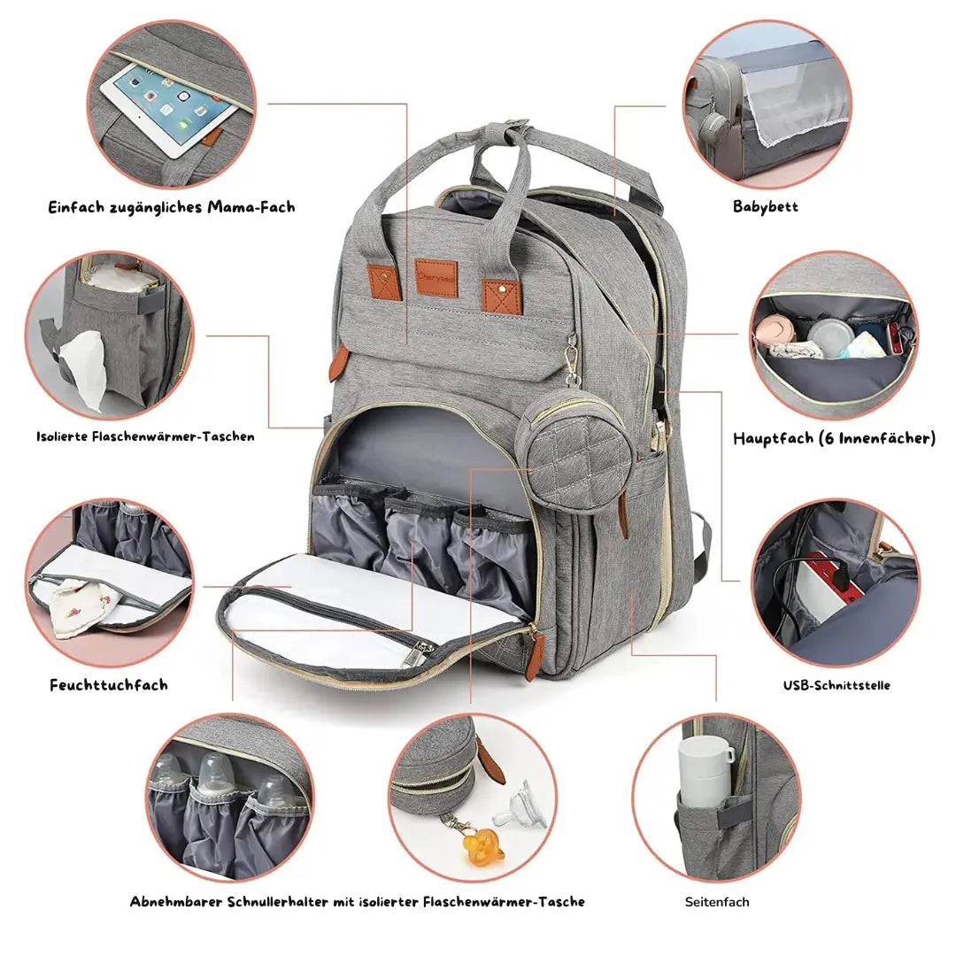 2-in-1 Baby Rucksack with Integrated Changing Mat My Store