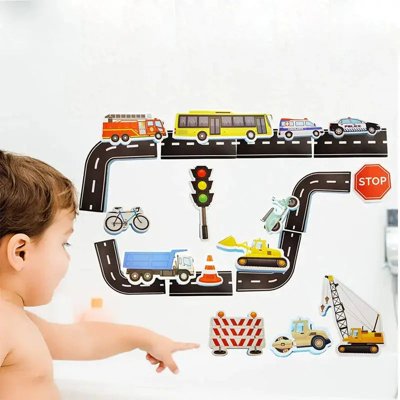 Foam Traffic Bath Toy Set My Store