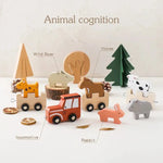 Wooden Farm Animal Train My Store