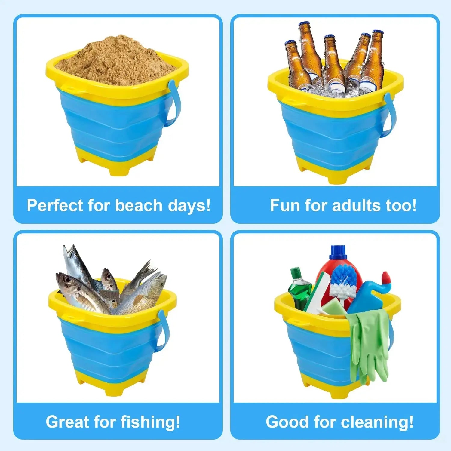 Foldable Beach Bucket My Store