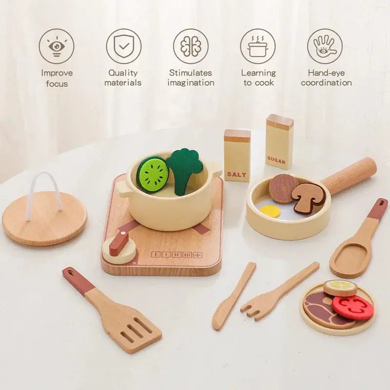 Little Chefs Wooden Play Kitchen My Store