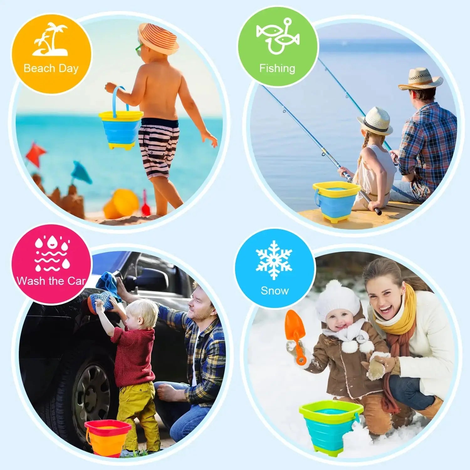 Foldable Beach Bucket My Store