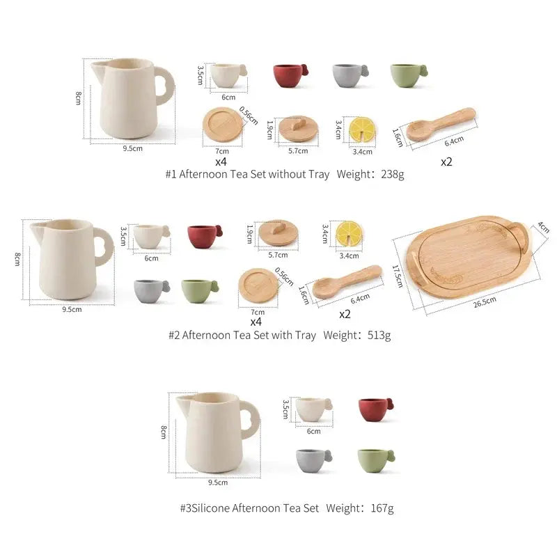 Wood and Silicone Tea Set My Store