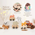 Wooden Farm Animal Train My Store