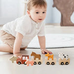 Wooden Farm Animal Train My Store
