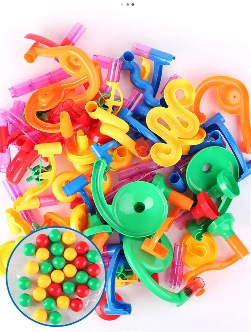Building Block Marble Run Pillar Playset My Store