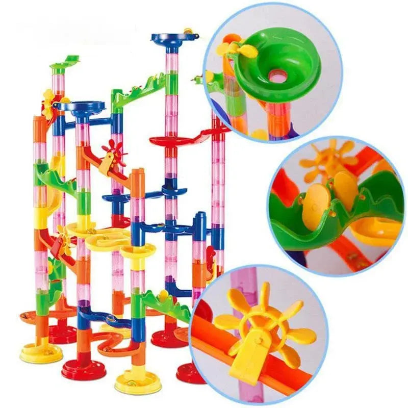 Building Block Marble Run Pillar Playset My Store