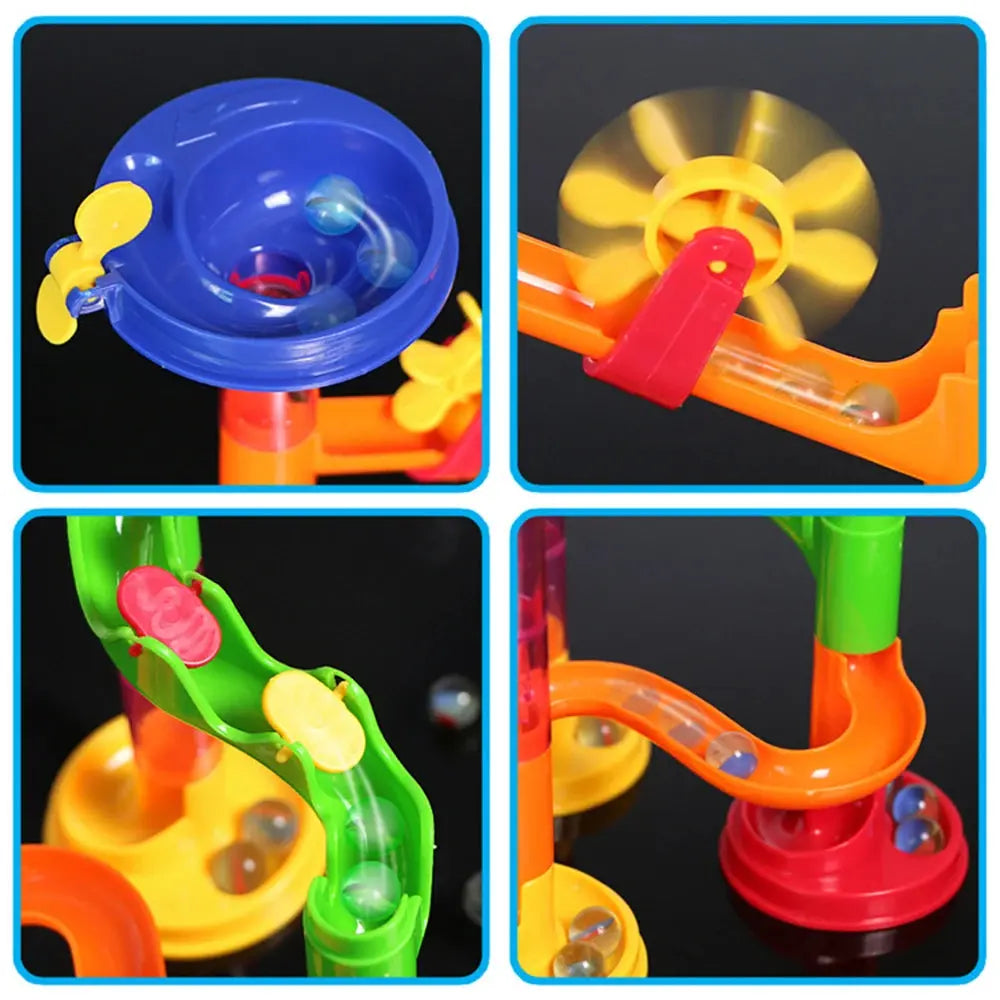 Building Block Marble Run Pillar Playset My Store