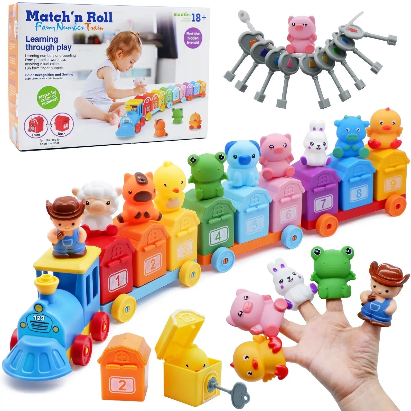 Montessori Farm Learning Train Children's Toy My Store