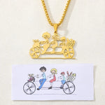 Personalised Children's Drawing as a Necklace My Store