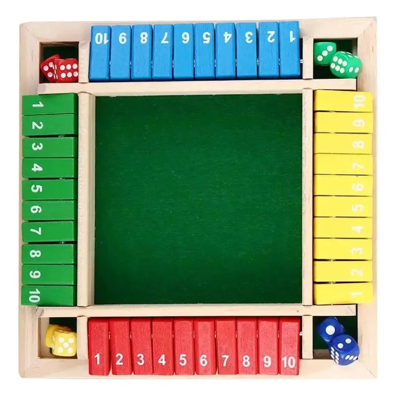 ShutTheBox Family Folding Game 4 Player Set My Store