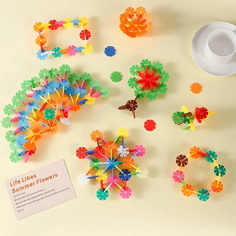 Flake-shaped Montessori Building Blocks My Store