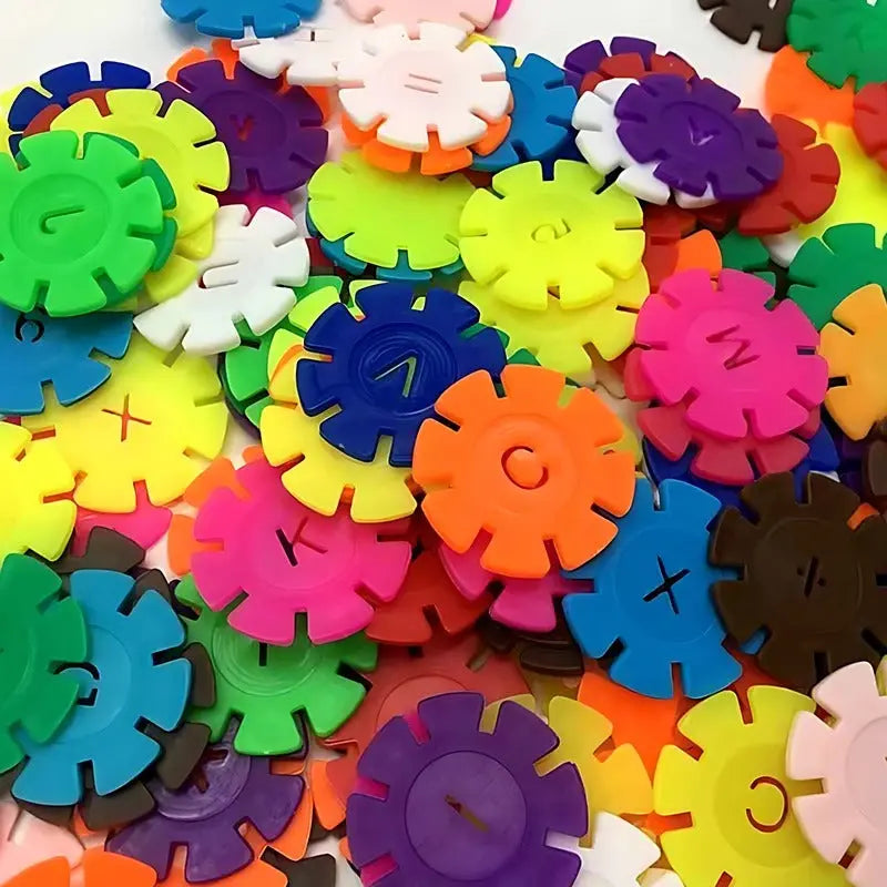 Flake-shaped Montessori Building Blocks My Store