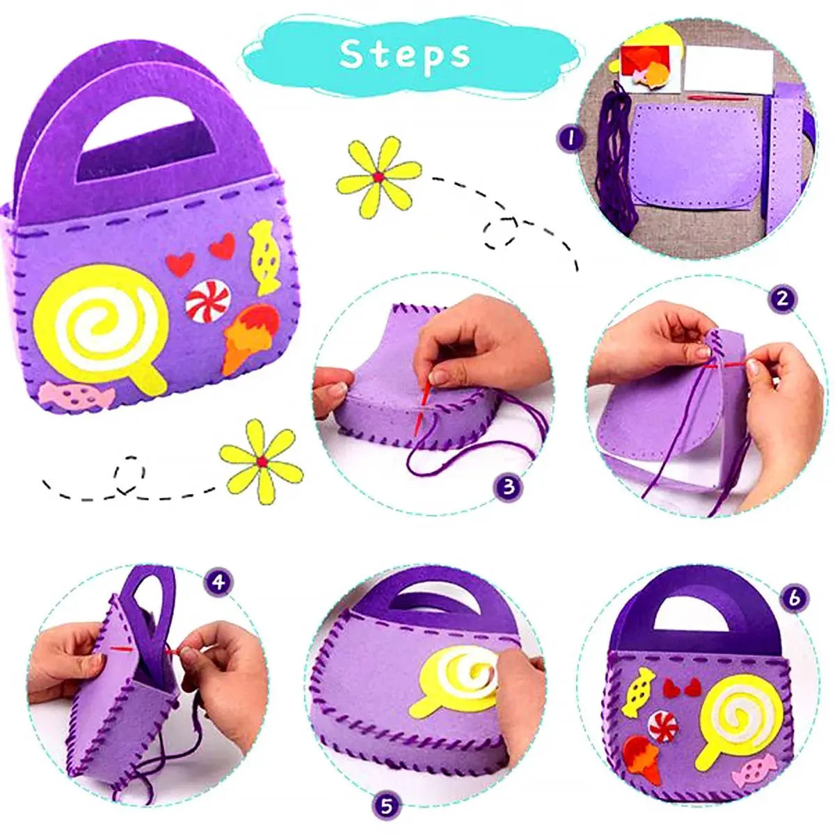 Safe Felt Bag Set for DIY Sewing My Store