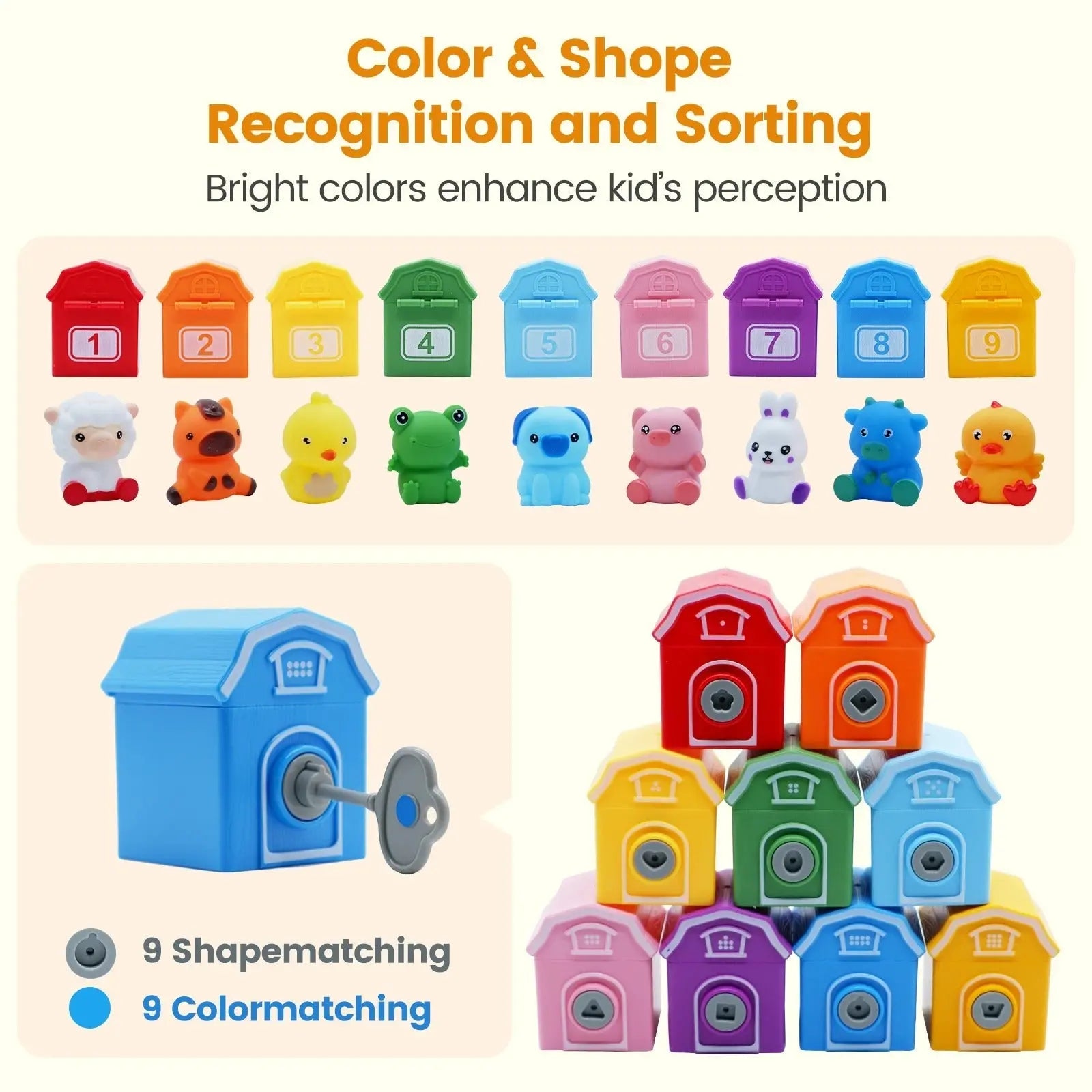 Montessori Farm Learning Train Children's Toy My Store