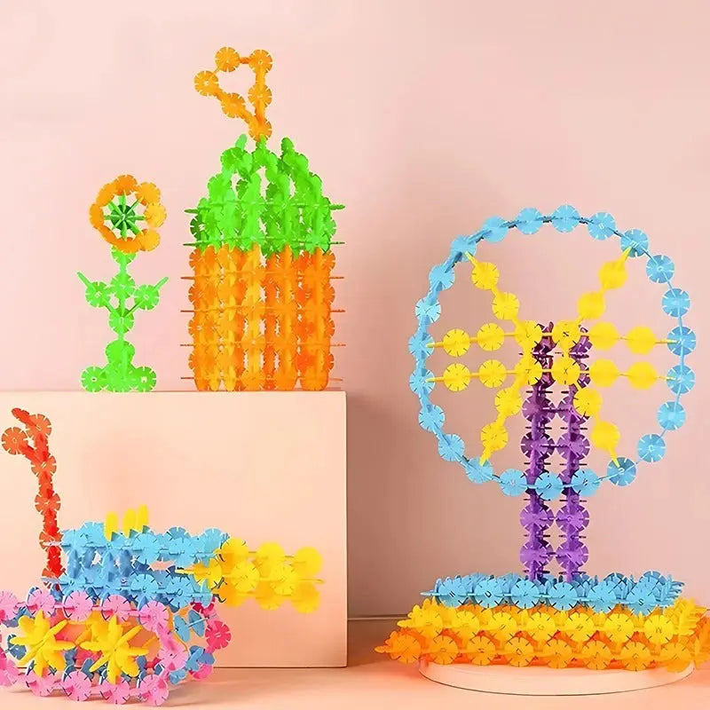 Flake-shaped Montessori Building Blocks My Store