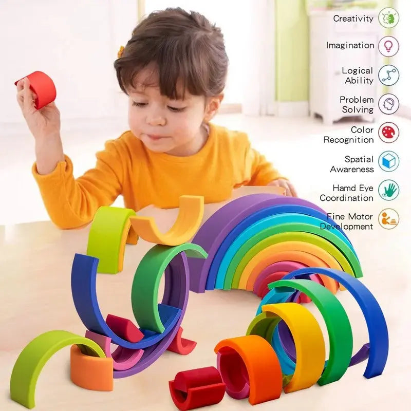 Montessori Coloured Wooden Blocks My Store