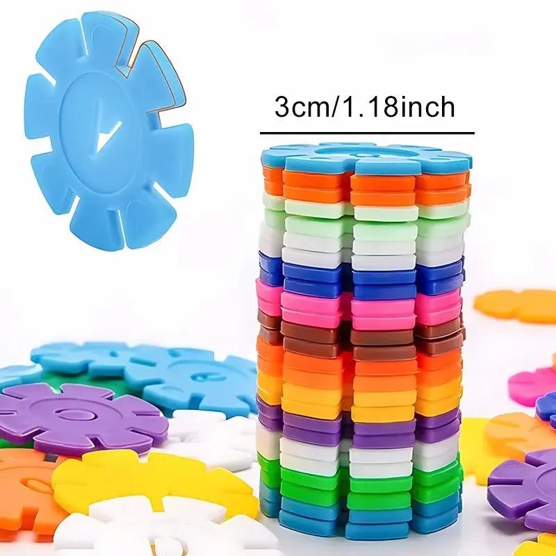 Flake-shaped Montessori Building Blocks My Store