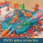 Craftsman Building Set for Children in Cute Dino Design My Store