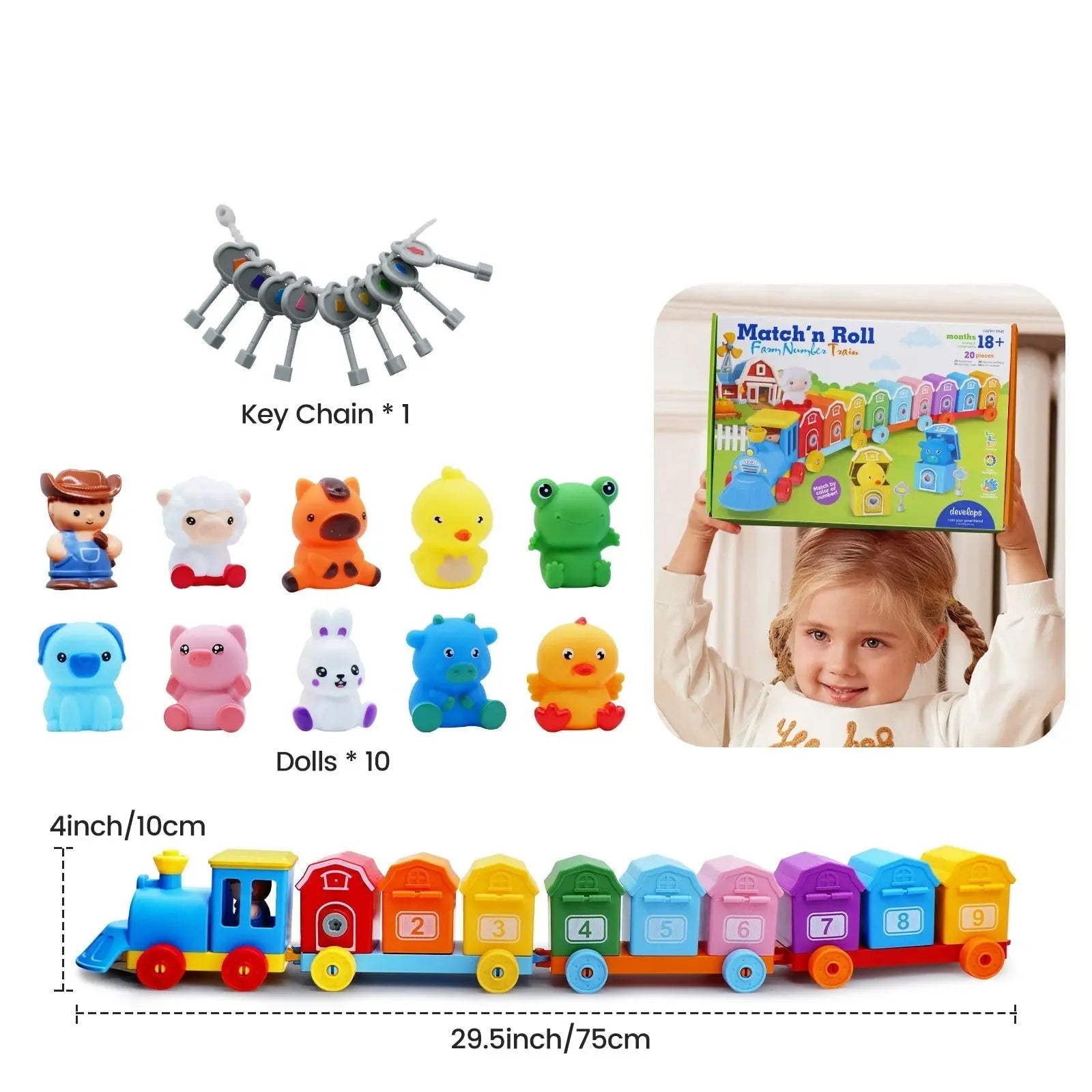 Montessori Farm Learning Train Children's Toy My Store