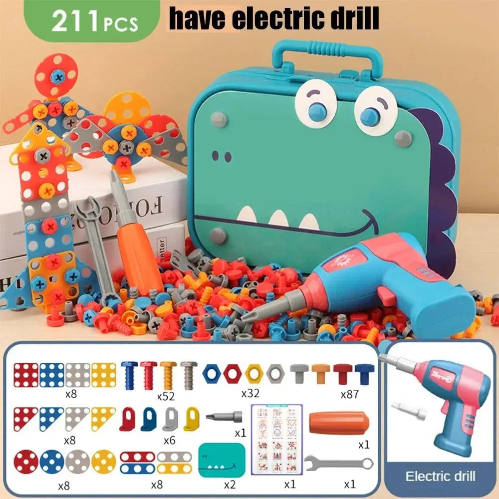 Craftsman Building Set for Children in Cute Dino Design My Store
