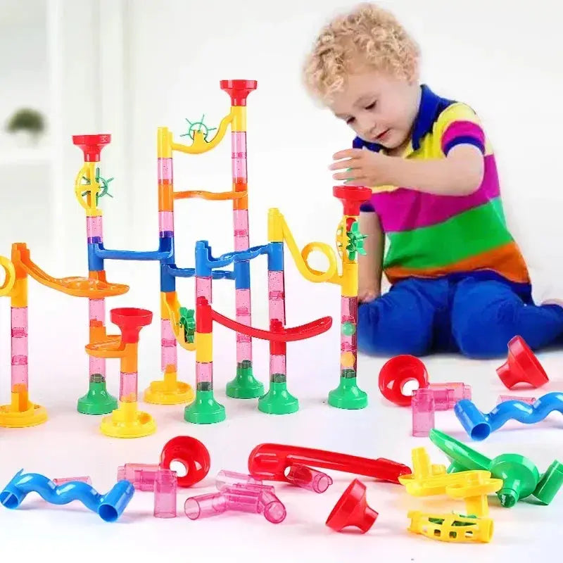 Building Block Marble Run Pillar Playset My Store