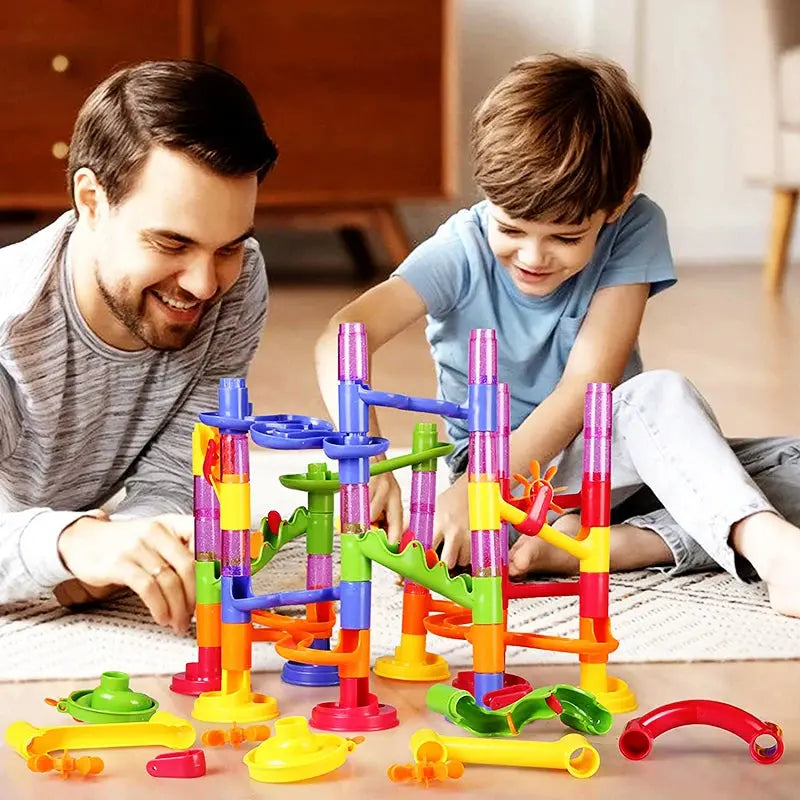 Building Block Marble Run Pillar Playset My Store